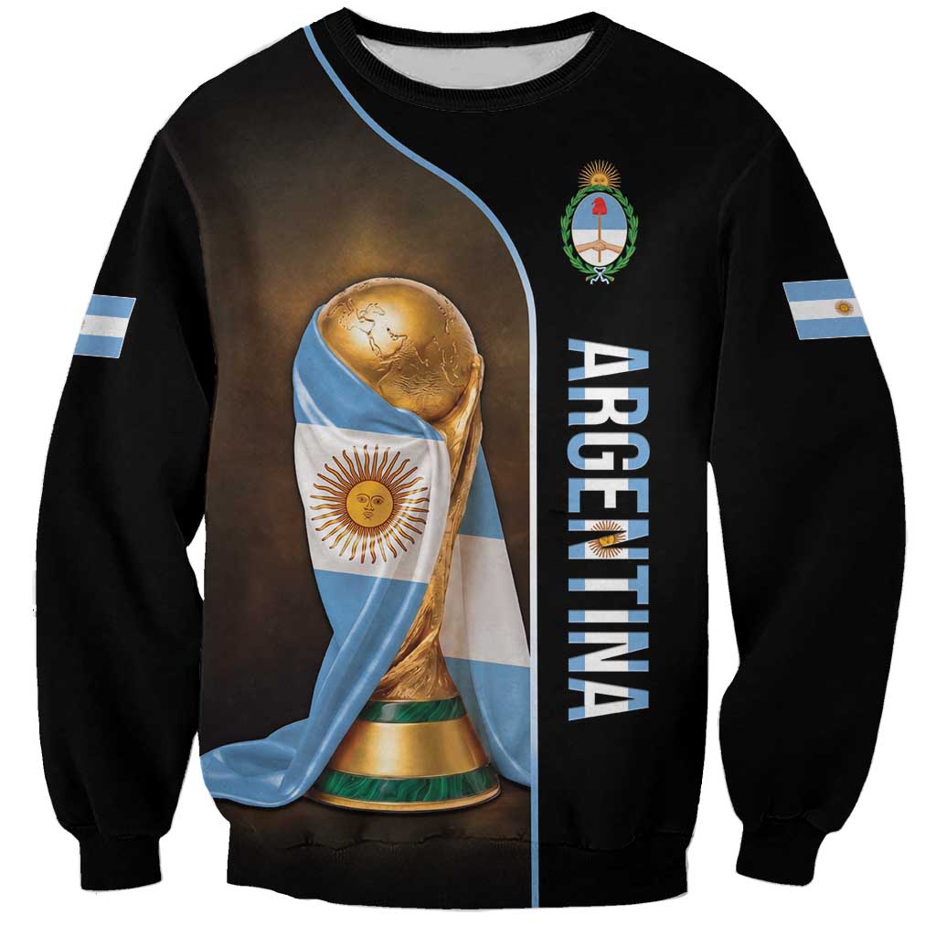 Personalized Argentina Football 2026 Sweatshirt Trophy Flag Pride Art