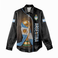 Personalized Argentina Football 2026 Women Casual Shirt Trophy Flag Pride Art