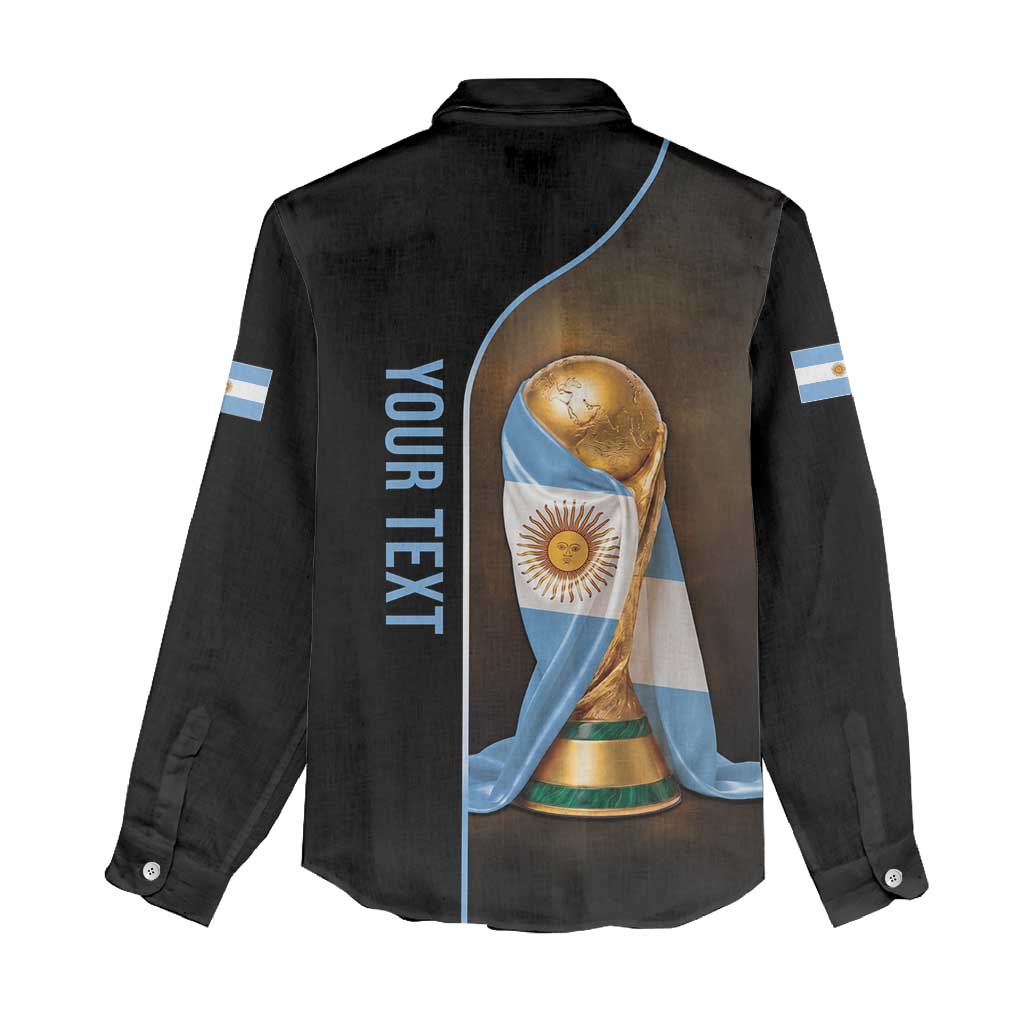 Personalized Argentina Football 2026 Women Casual Shirt Trophy Flag Pride Art