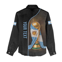 Personalized Argentina Football 2026 Women Casual Shirt Trophy Flag Pride Art