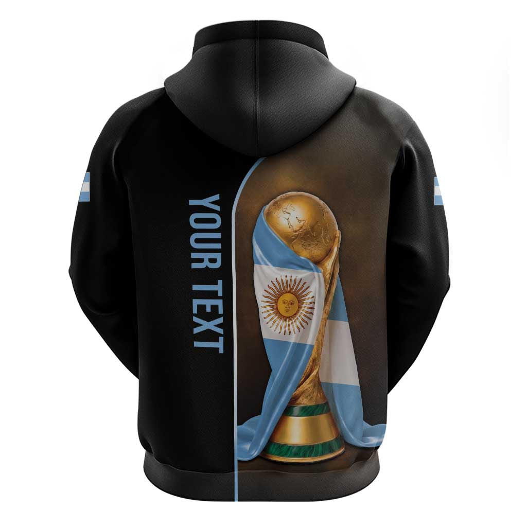 Personalized Argentina Football 2026 Zip Hoodie Trophy Flag Pride Art