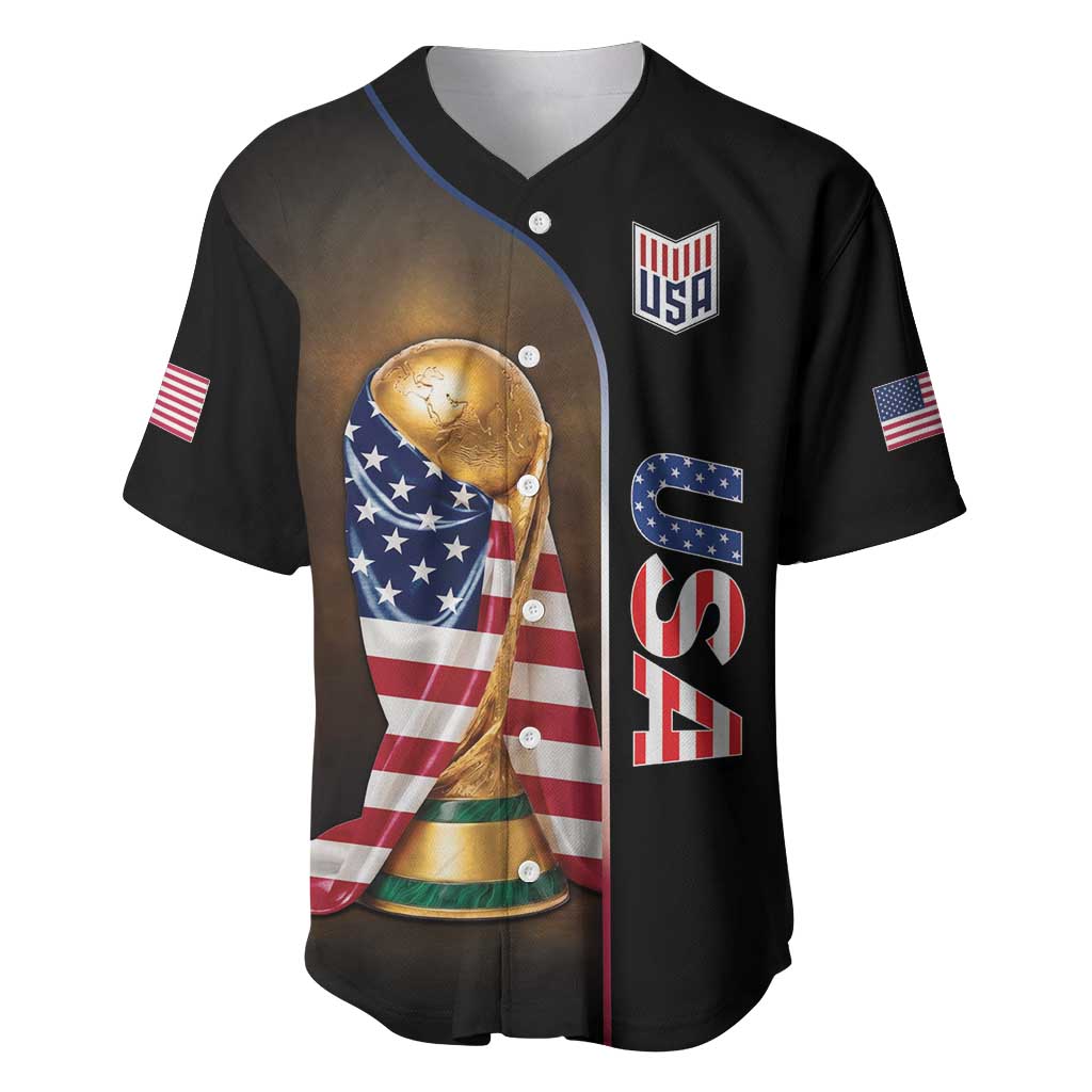 Personalized  USA Football 2026 Baseball Jersey Trophy Flag Pride Art