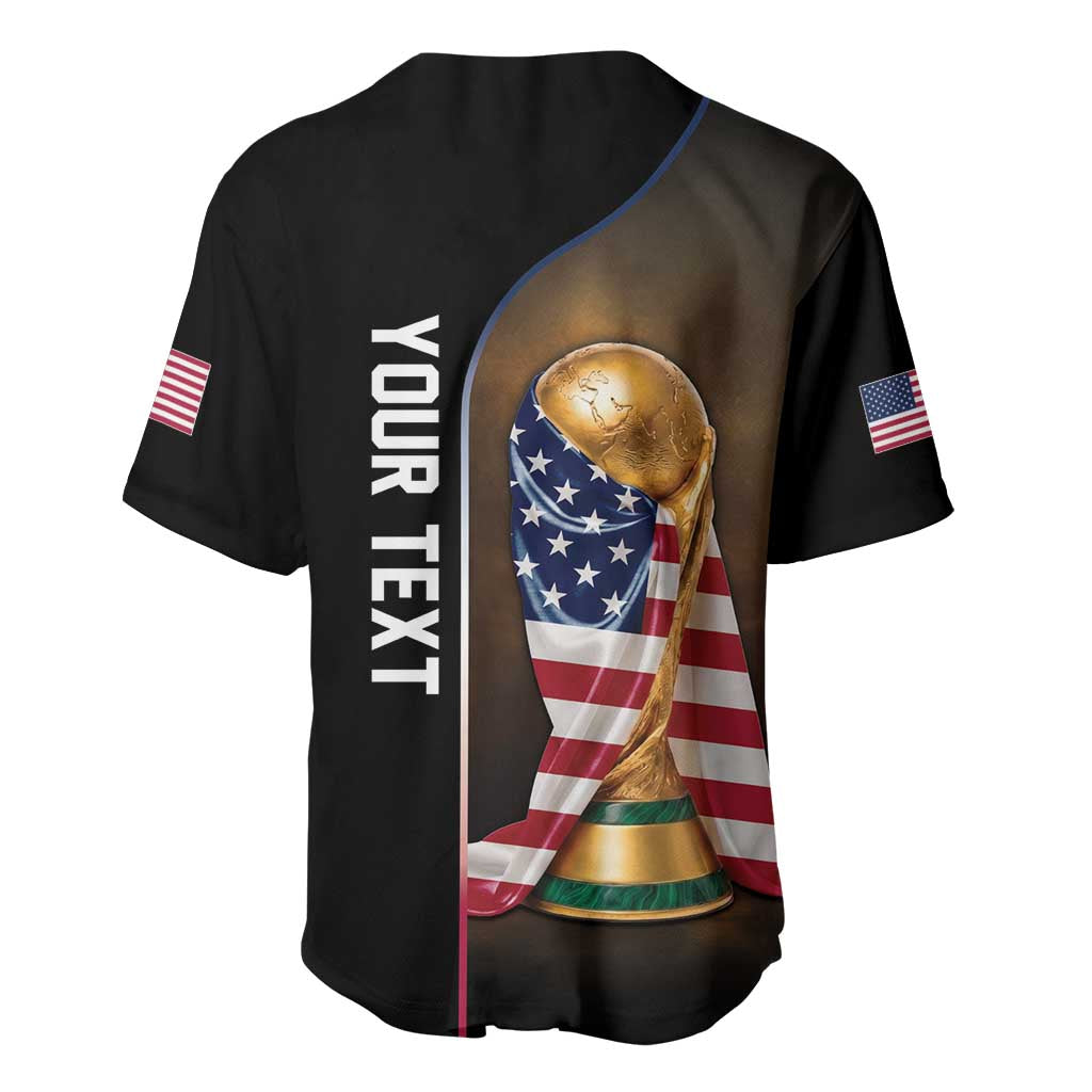 Personalized  USA Football 2026 Baseball Jersey Trophy Flag Pride Art
