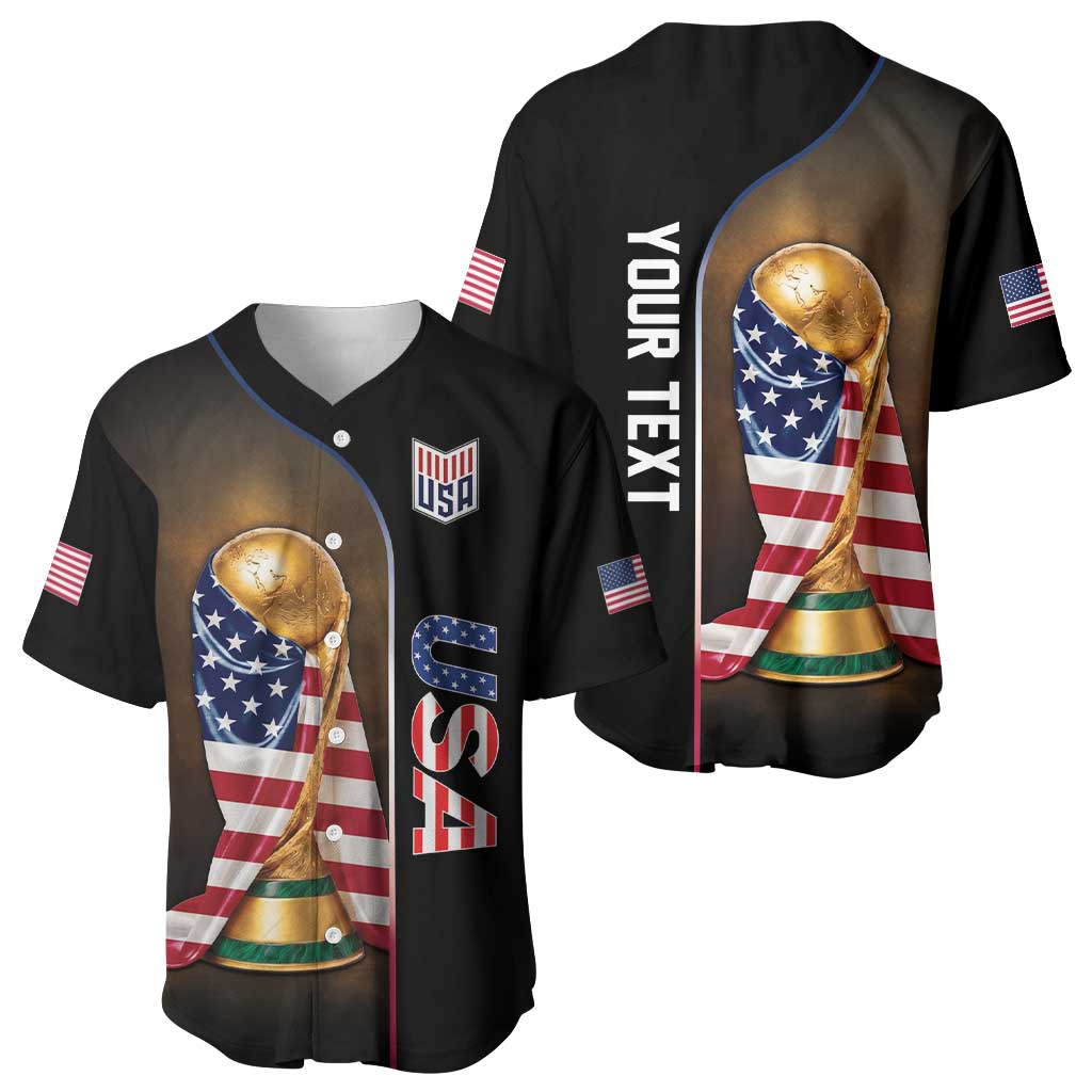 Personalized  USA Football 2026 Baseball Jersey Trophy Flag Pride Art