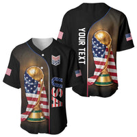 Personalized  USA Football 2026 Baseball Jersey Trophy Flag Pride Art