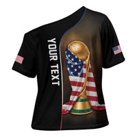 Personalized  USA Football 2026 Cross Shoulder Shirt Trophy Flag Pride Art