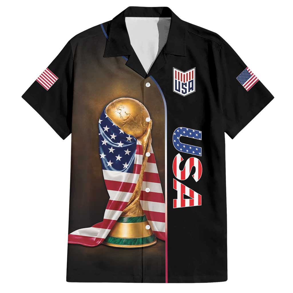 Personalized  USA Football 2026 Hawaiian Shirt Trophy Flag Pride Art