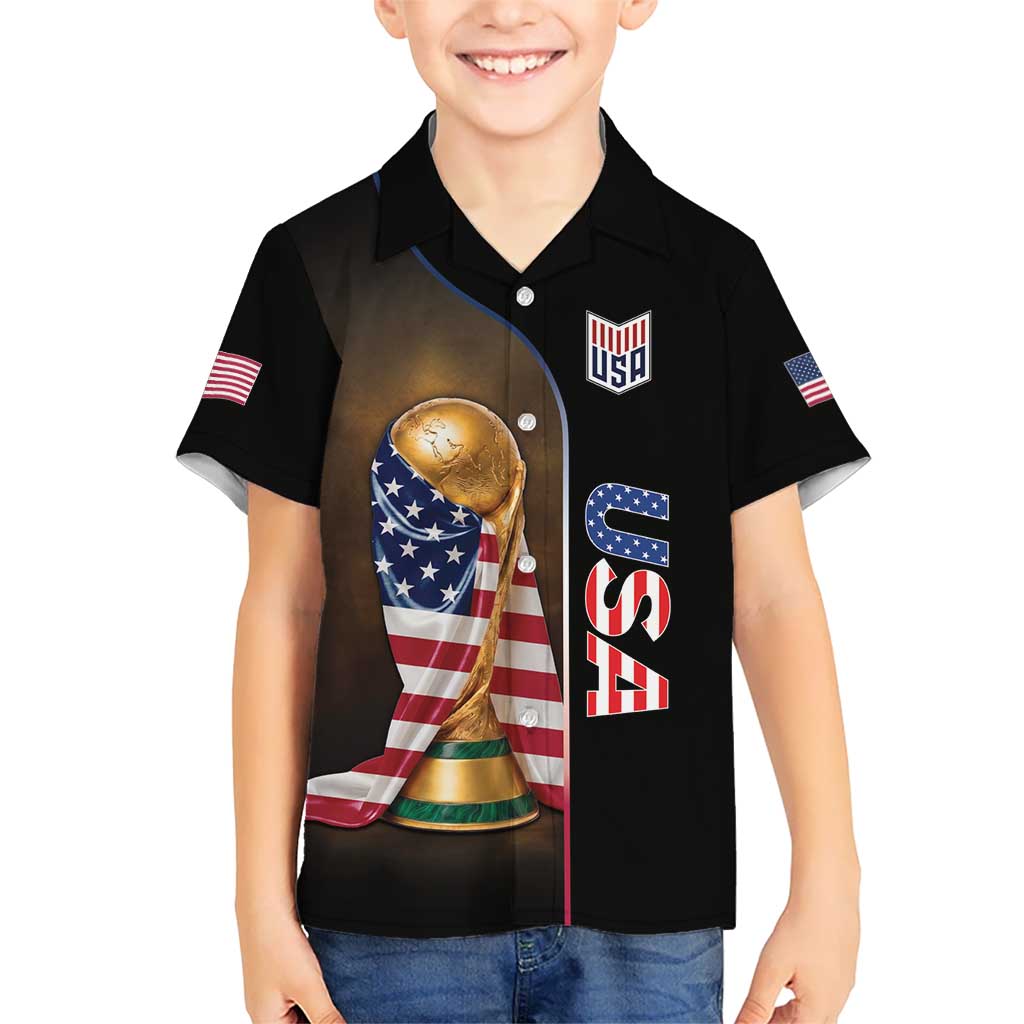 Personalized  USA Football 2026 Hawaiian Shirt Trophy Flag Pride Art