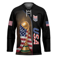 Personalized  USA Football 2026 Hockey Jersey Trophy Flag Pride Art