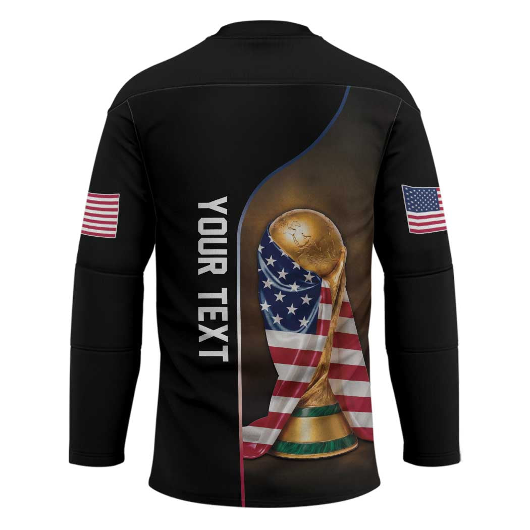Personalized  USA Football 2026 Hockey Jersey Trophy Flag Pride Art
