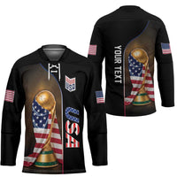 Personalized  USA Football 2026 Hockey Jersey Trophy Flag Pride Art