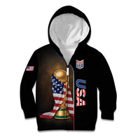 Personalized  USA Football 2026 Kid Hoodie Trophy Flag Pride Art