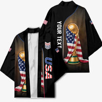 Personalized  USA Football 2026 Kimono Trophy Flag Pride Art