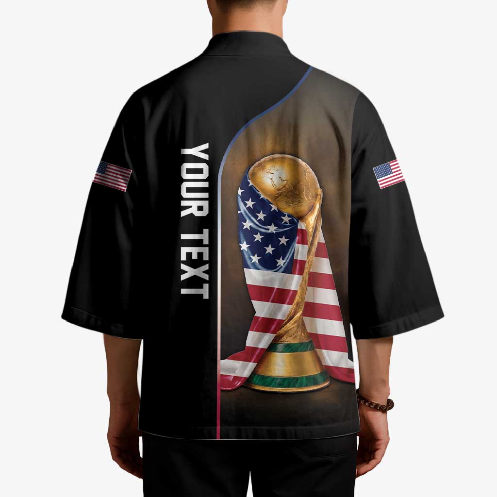 Personalized  USA Football 2026 Kimono Trophy Flag Pride Art