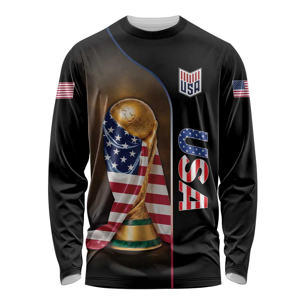 Personalized  USA Football 2026 Long Sleeve Shirt Trophy Flag Pride Art