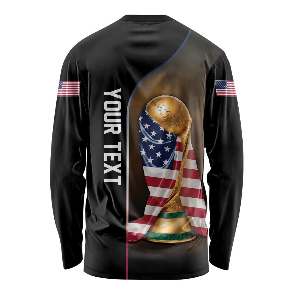 Personalized  USA Football 2026 Long Sleeve Shirt Trophy Flag Pride Art