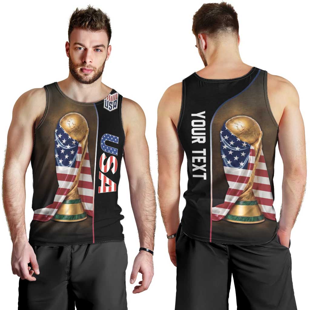 Personalized  USA Football 2026 Men Tank Top Trophy Flag Pride Art