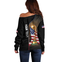Personalized  USA Football 2026 Off Shoulder Sweater Trophy Flag Pride Art