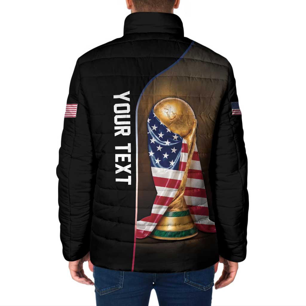 Personalized  USA Football 2026 Padded Jacket Trophy Flag Pride Art