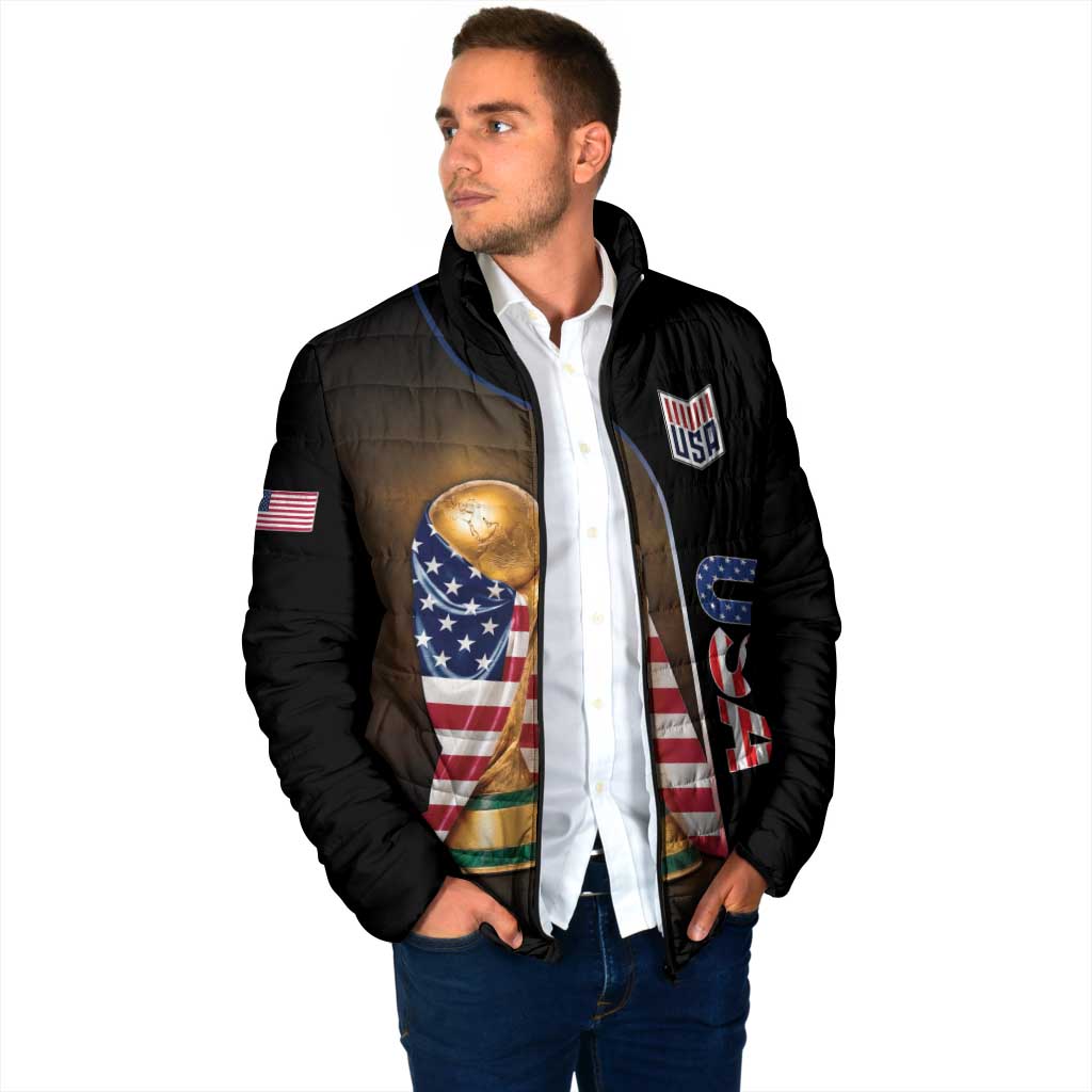 Personalized  USA Football 2026 Padded Jacket Trophy Flag Pride Art