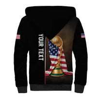 Personalized  USA Football 2026 Sherpa Hoodie Trophy Flag Pride Art