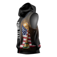 Personalized  USA Football 2026 Sleeveless Hoodie Trophy Flag Pride Art