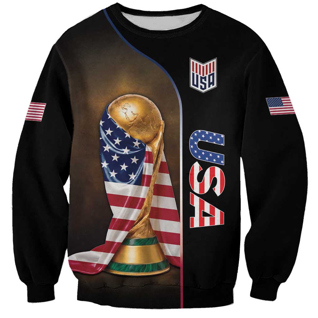 Personalized  USA Football 2026 Sweatshirt Trophy Flag Pride Art