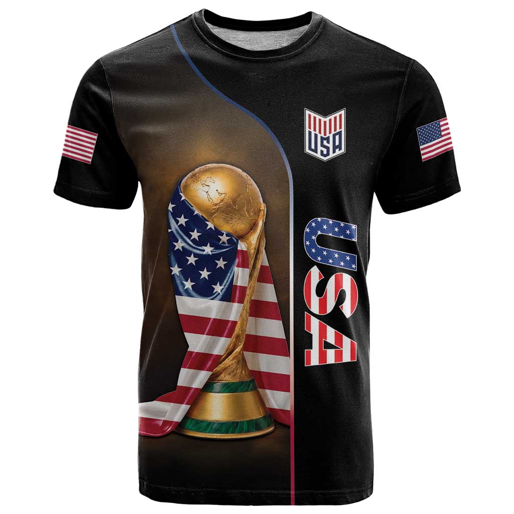 Personalized  USA Football 2026 T Shirt Trophy Flag Pride Art