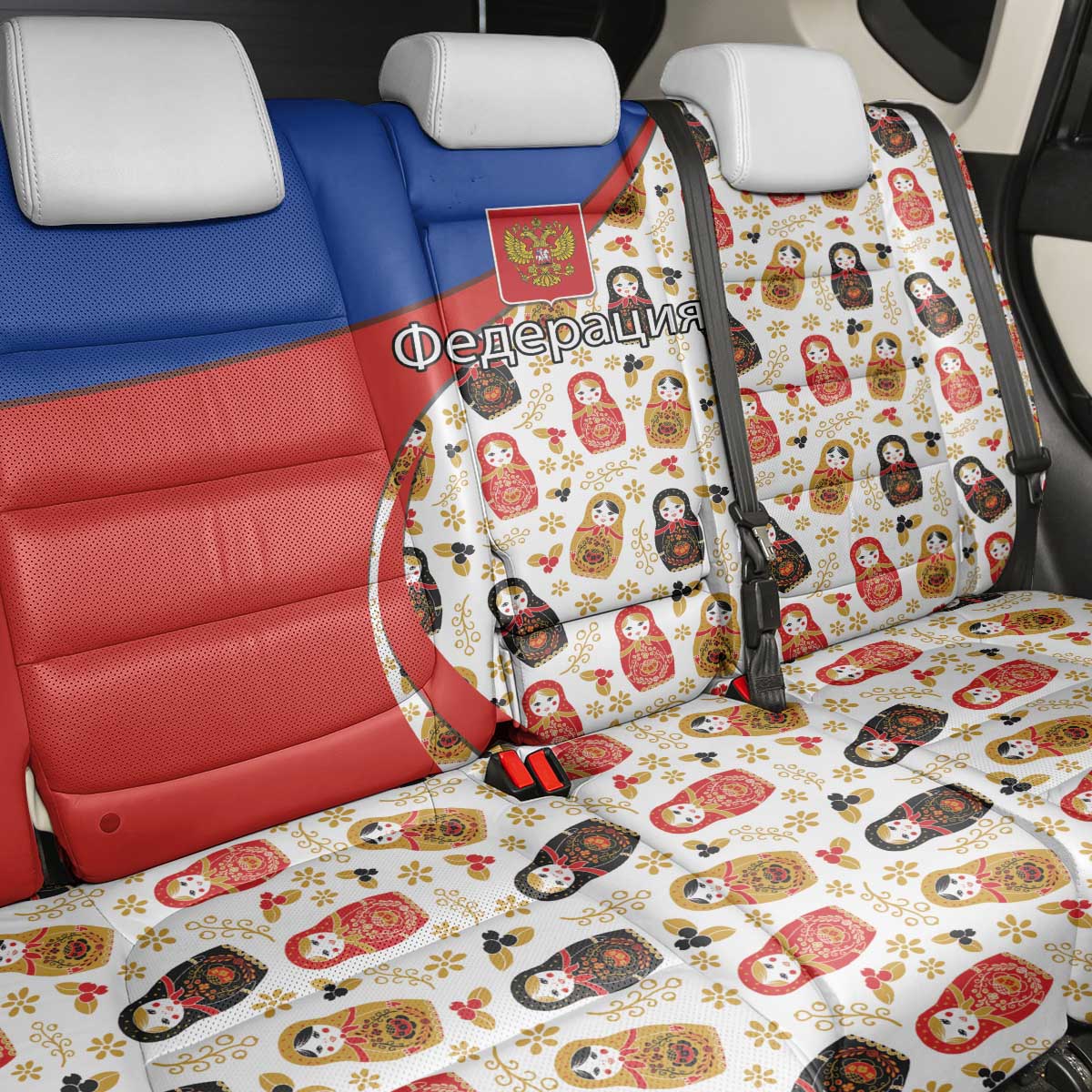 Russian Doll Back Car Seat Cover Flag Color Style No1 - Wonder Print Shop