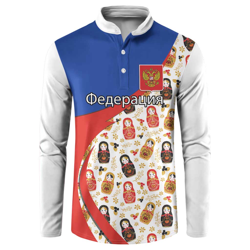 Russian Doll Button Sweatshirt Flag Color Style No1 - Wonder Print Shop