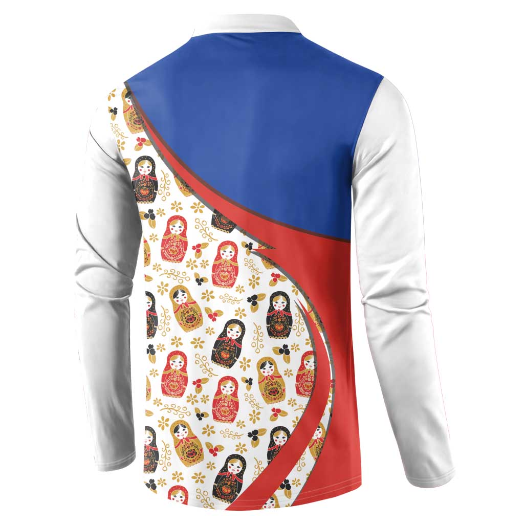 Russian Doll Button Sweatshirt Flag Color Style No1 - Wonder Print Shop