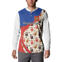 Russian Doll Button Sweatshirt Flag Color Style No1 - Wonder Print Shop