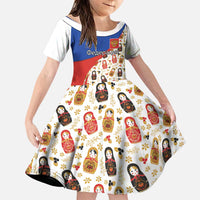 Russian Doll Family Matching Puletasi and Hawaiian Shirt Flag Color Style No1 - Wonder Print Shop