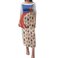 Russian Doll Family Matching Puletasi and Hawaiian Shirt Flag Color Style No1 - Wonder Print Shop