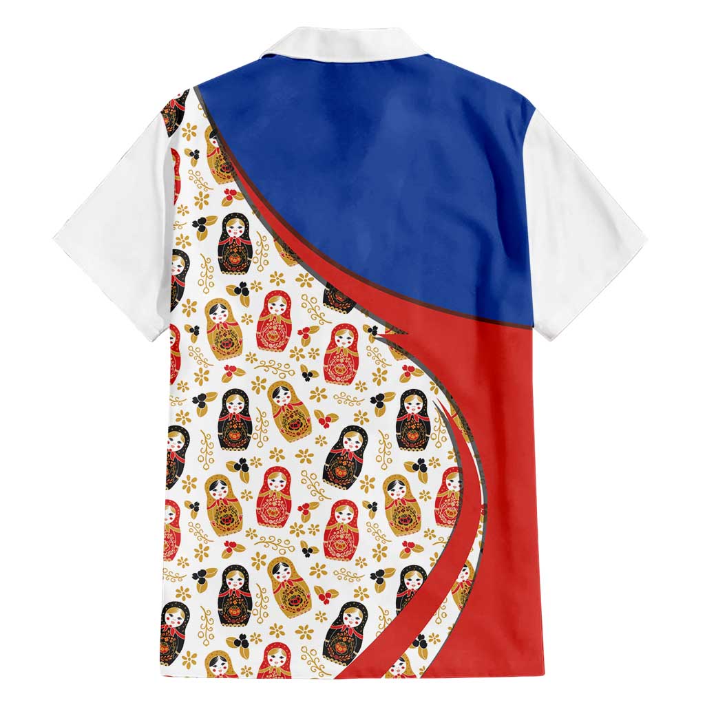 Russian Doll Family Matching Short Sleeve Bodycon Dress and Hawaiian Shirt Flag Color Style No1 - Wonder Print Shop