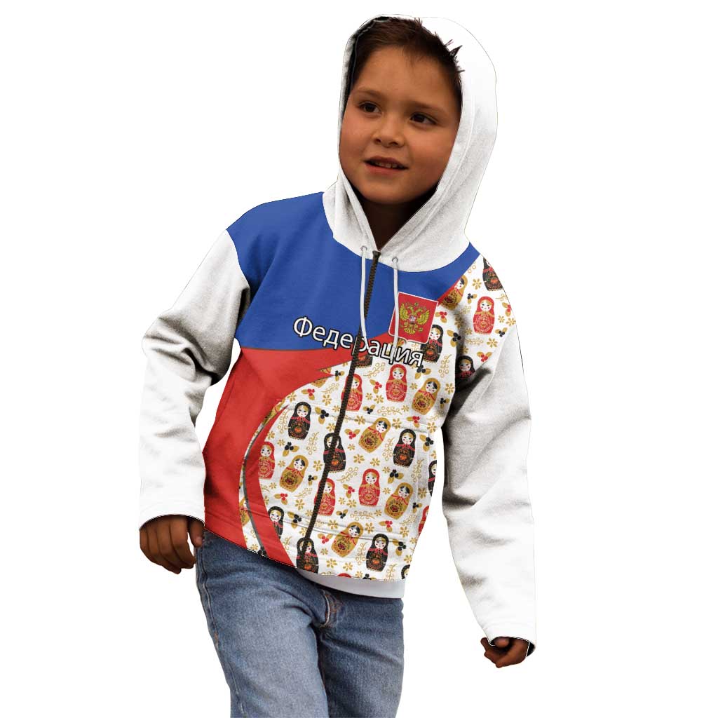 Russian Doll Kid Hoodie Flag Color Style No1 - Wonder Print Shop