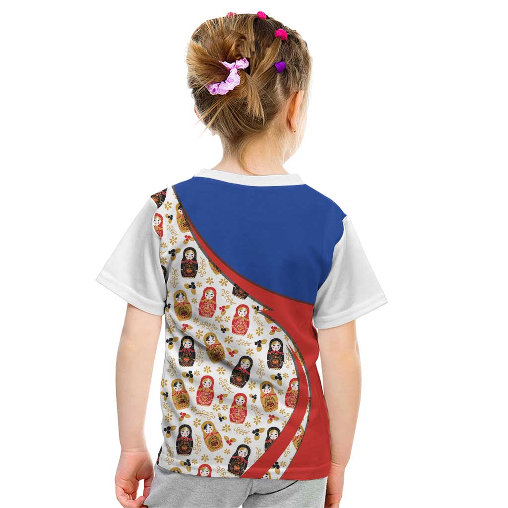 Russian Doll Kid T Shirt Flag Color Style No1 - Wonder Print Shop