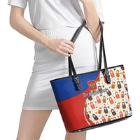 Russian Doll Leather Tote Bag Flag Color Style No1 - Wonder Print Shop