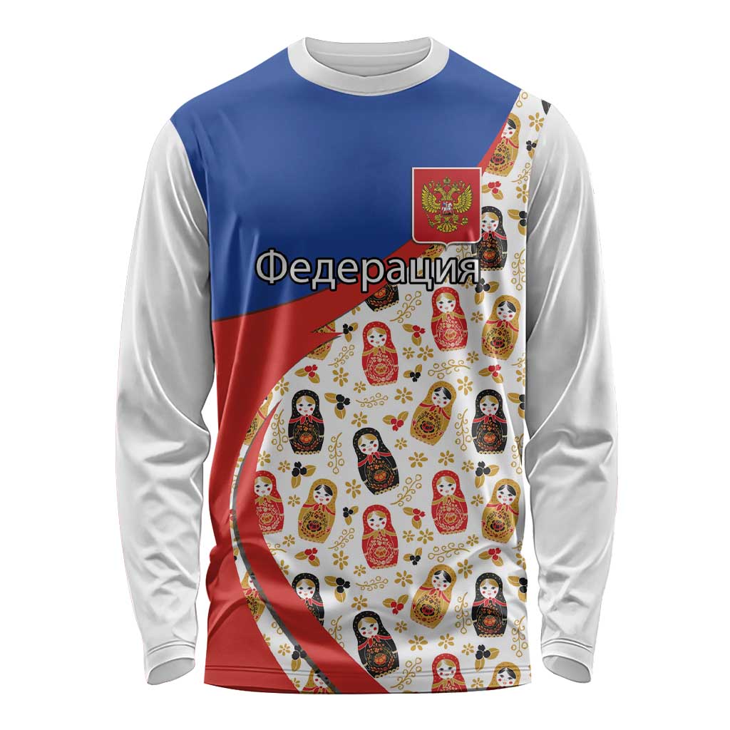 Russian Doll Long Sleeve Shirt Flag Color Style No1 - Wonder Print Shop