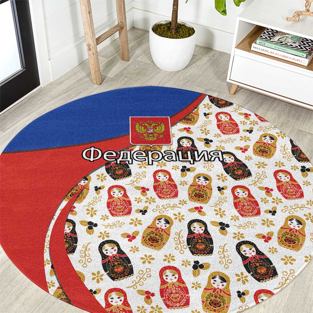 Russian Doll Round Carpet Flag Color Style No1 - Wonder Print Shop