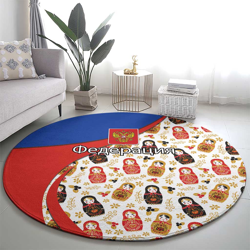 Russian Doll Round Carpet Flag Color Style No1 - Wonder Print Shop