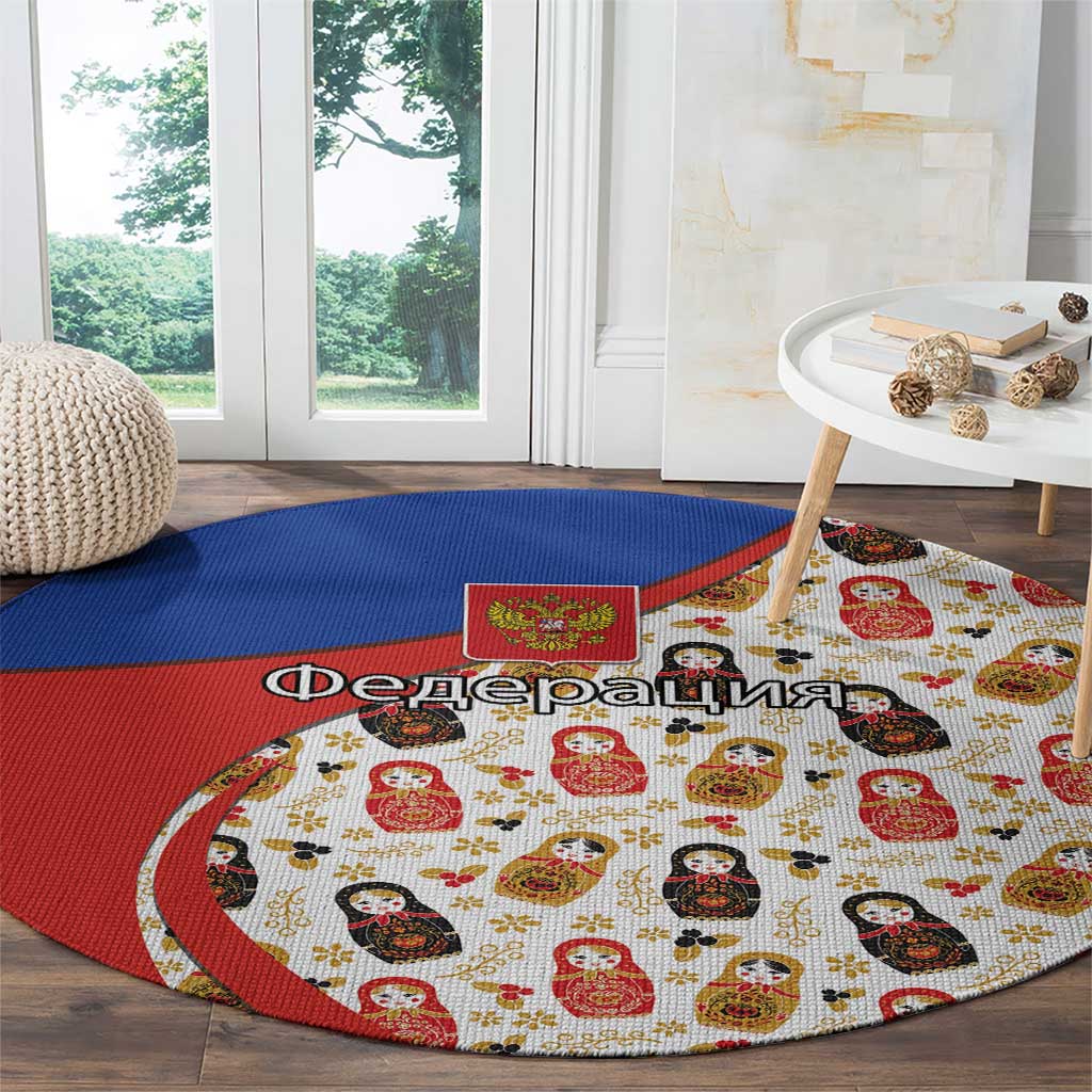 Russian Doll Round Carpet Flag Color Style No1 - Wonder Print Shop