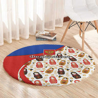 Russian Doll Round Carpet Flag Color Style No1 - Wonder Print Shop