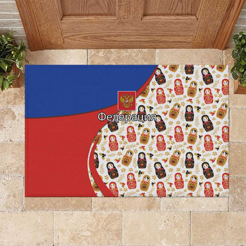 Russian Doll Rubber Doormat Flag Color Style No1 - Wonder Print Shop