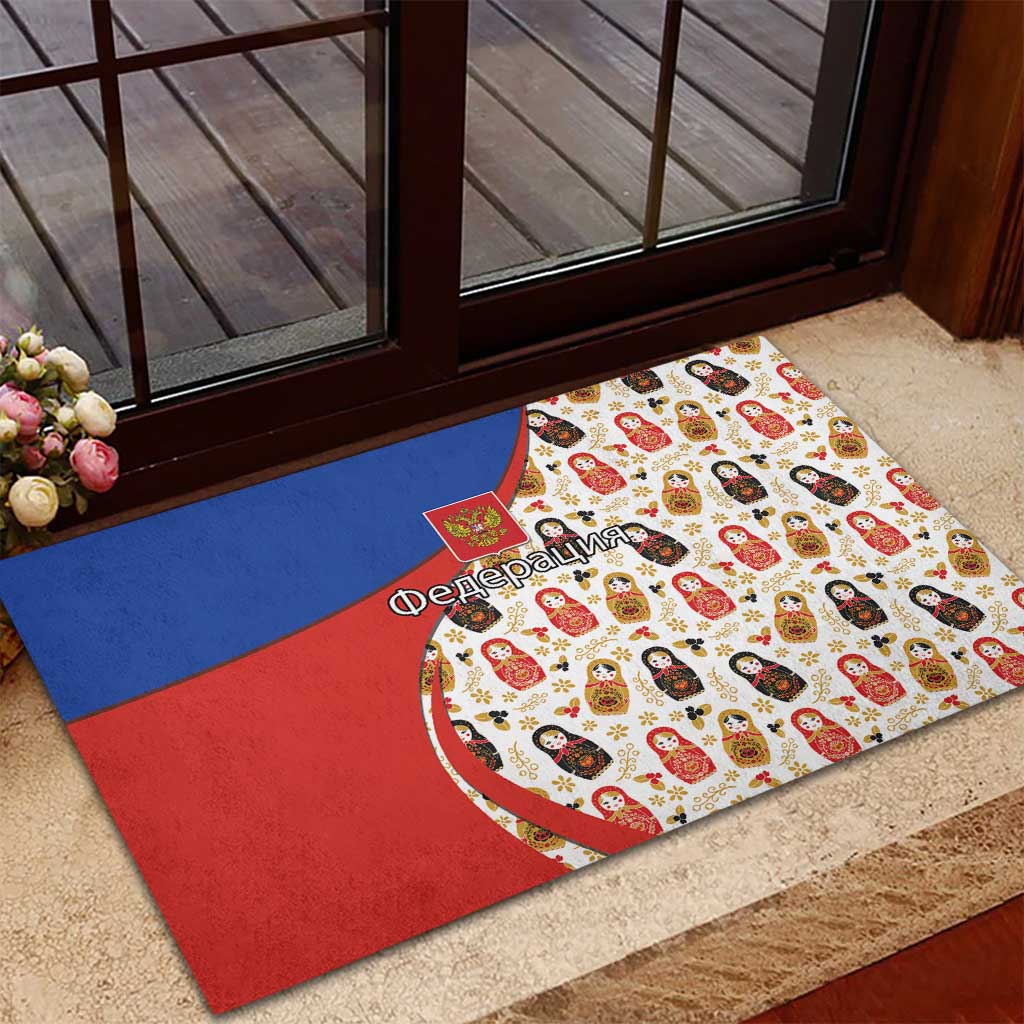 Russian Doll Rubber Doormat Flag Color Style No1 - Wonder Print Shop