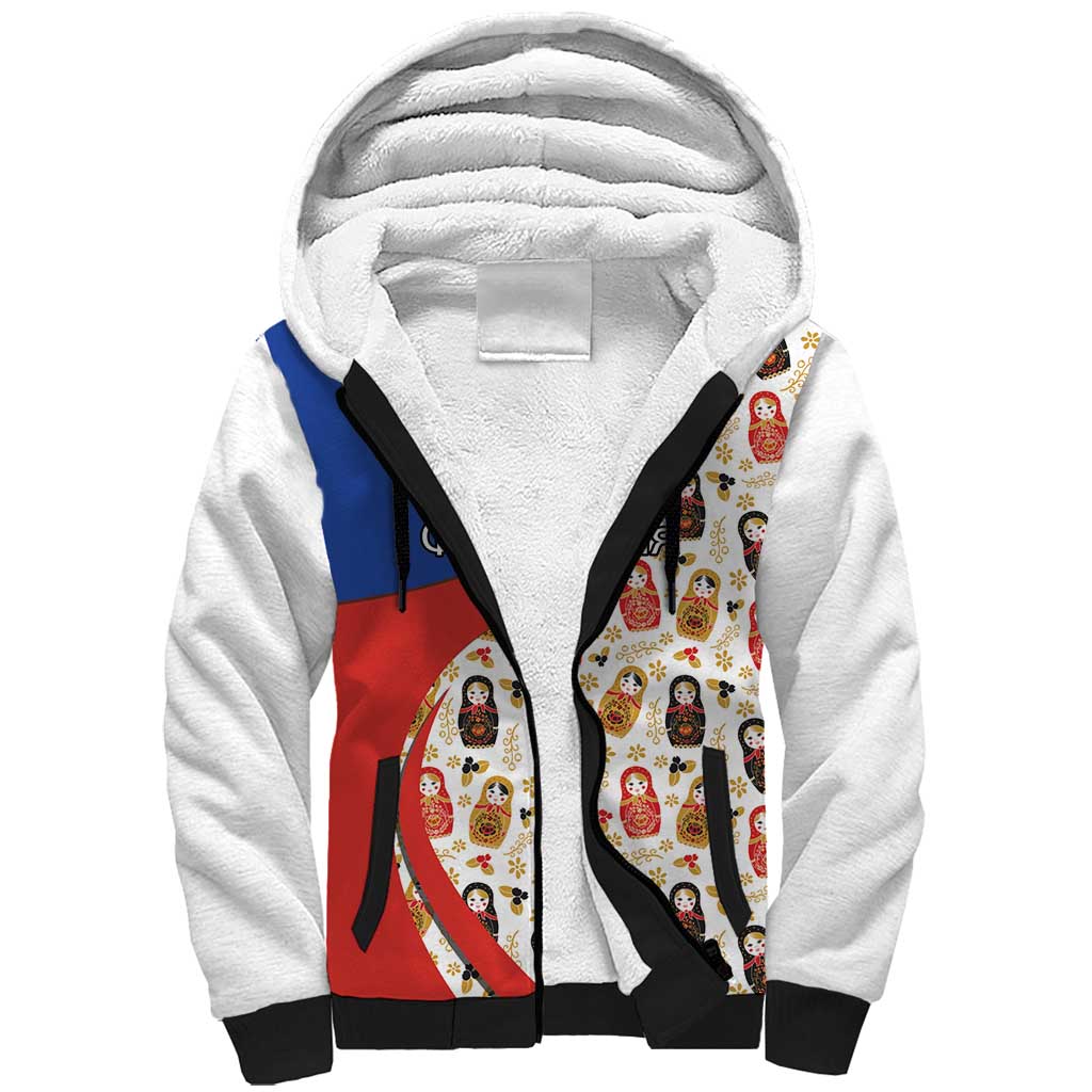 Russian Doll Sherpa Hoodie Flag Color Style No1 - Wonder Print Shop