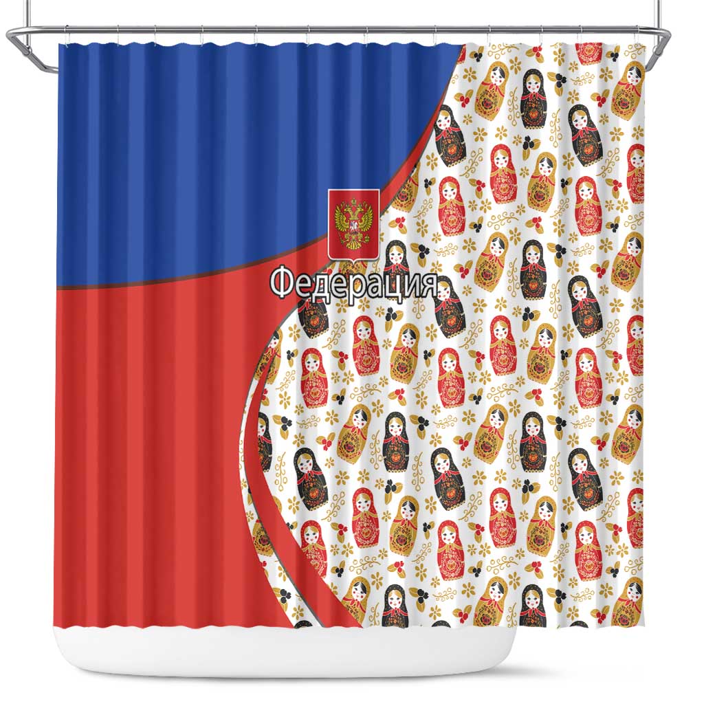 Russian Doll Shower Curtain Flag Color Style No1 - Wonder Print Shop