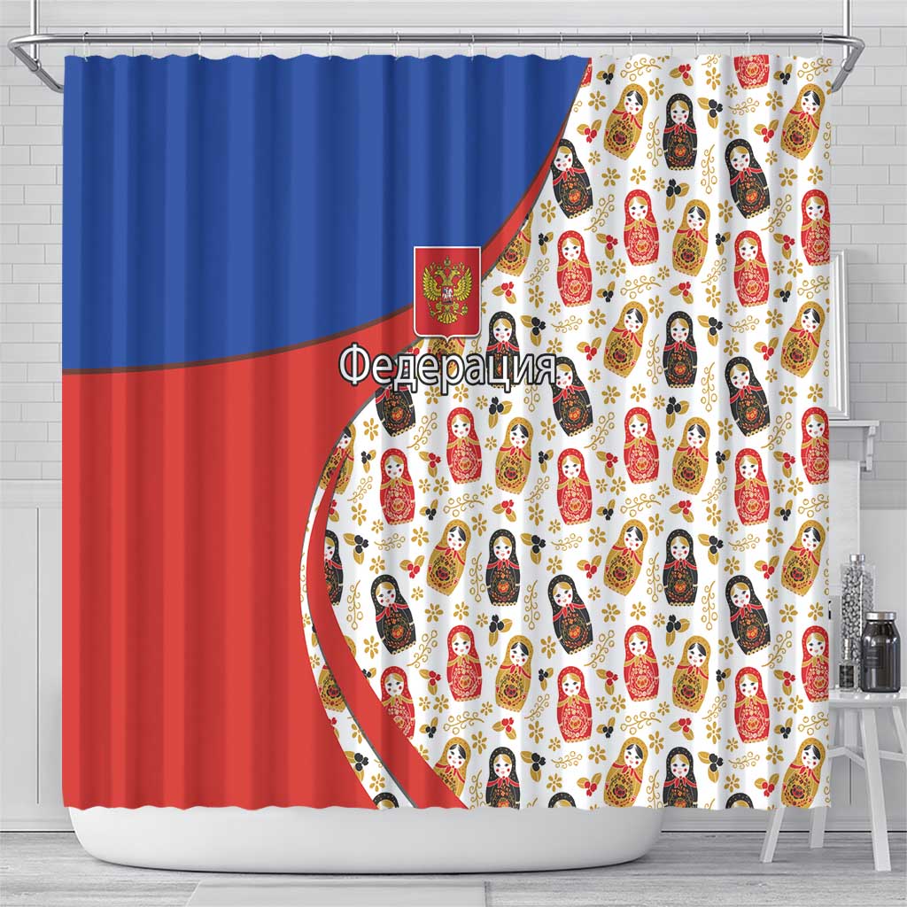 Russian Doll Shower Curtain Flag Color Style No1 - Wonder Print Shop