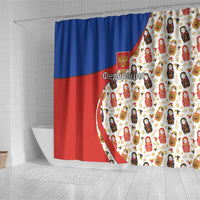 Russian Doll Shower Curtain Flag Color Style No1 - Wonder Print Shop