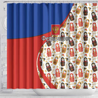 Russian Doll Shower Curtain Flag Color Style No1 - Wonder Print Shop